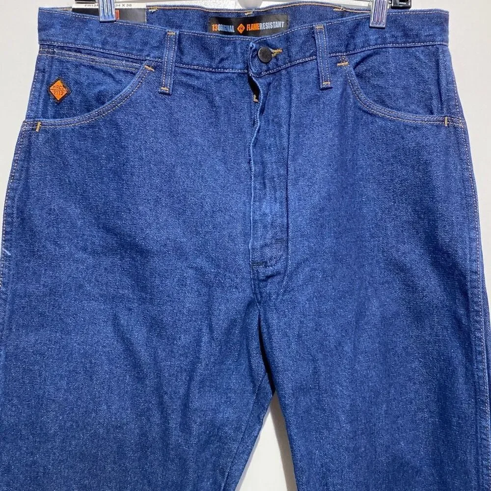 Wrangler Men’s Blue‎ Flame Resistant Jeans Size 34 x 36